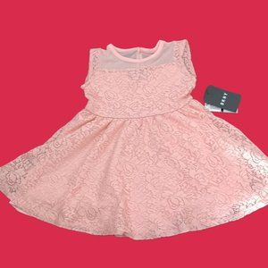 DKNY girls pink flowers texture beautiful dress size 3Y💞